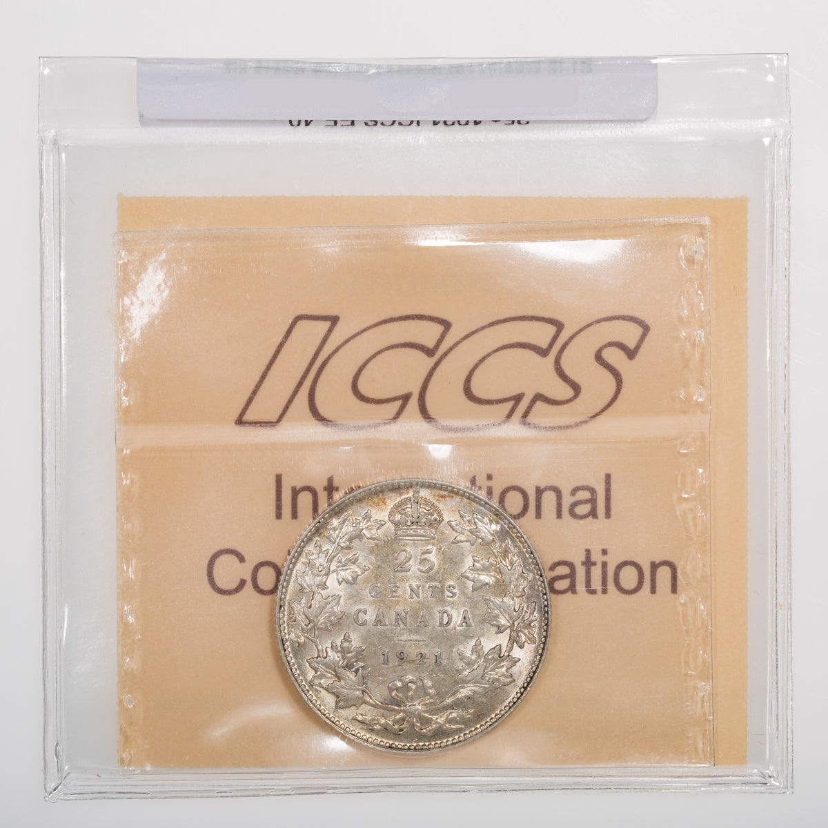 25 Cent 1921 ICCS EF-40