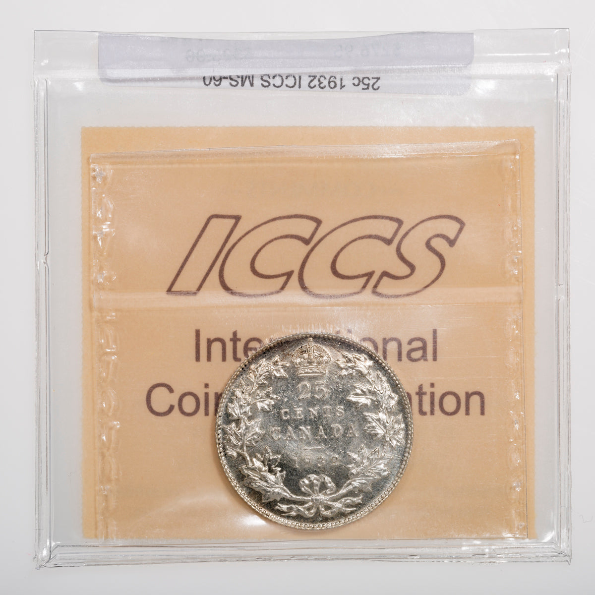 25 Cent 1932 ICCS MS-60