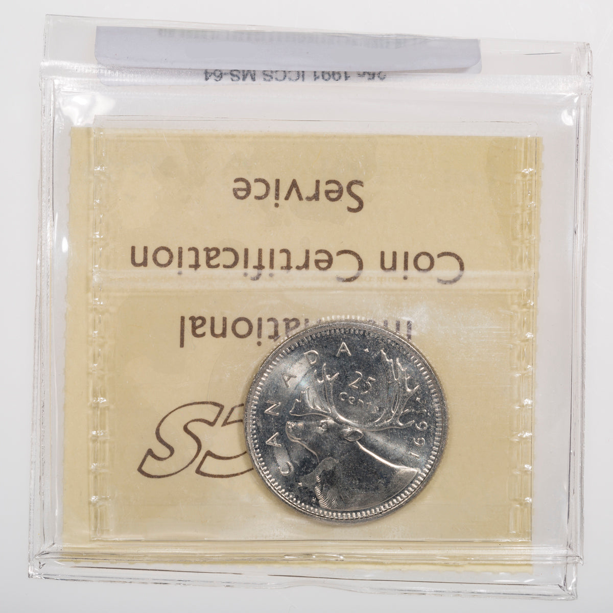 25 Cent 1991 ICCS MS-64