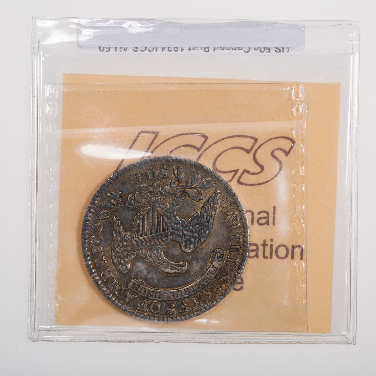 US 50 Cent Capped Bust 1834 ICCS AU-50
