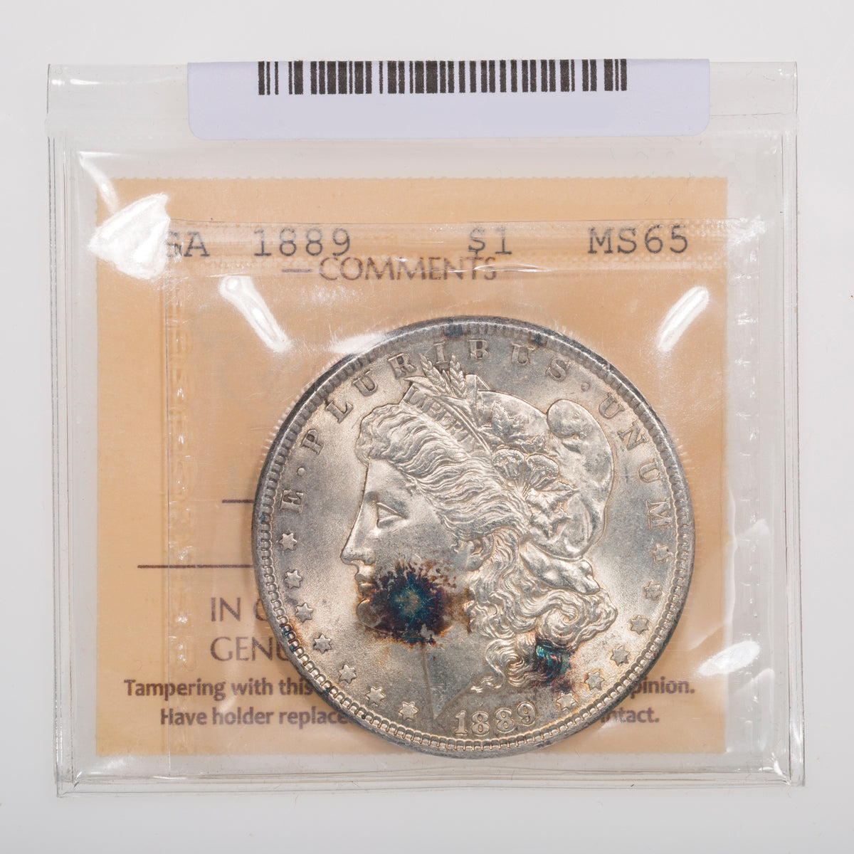 US $1 Morgan 1889 ICCS MS-65