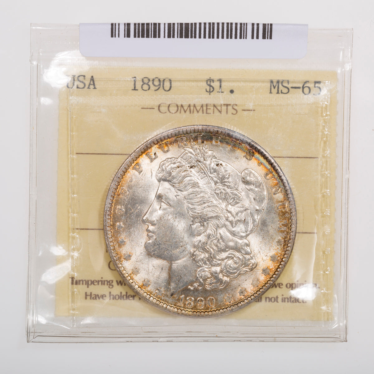 US $1 Morgan 1890 ICCS MS-65