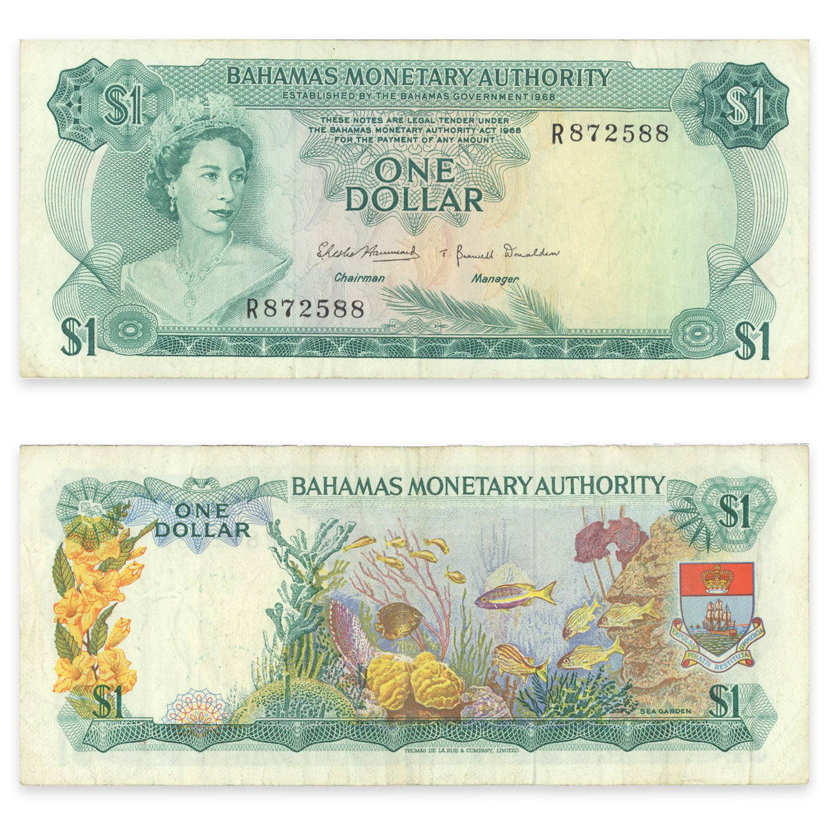 Bahamas 1 Dollar 1968 P# 27a VF-25