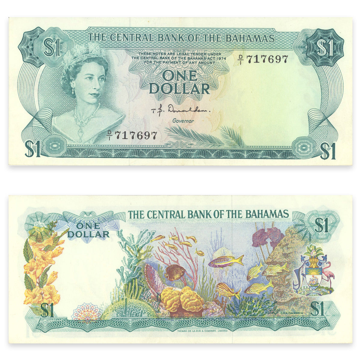 Bahamas 1 Dollar 1974 P# 35a EF-45