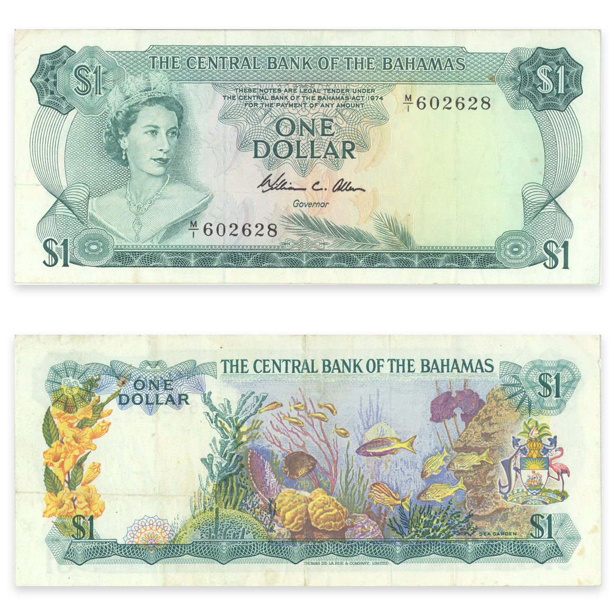 Bahamas 1 Dollar 1974 P# 35b VF-30