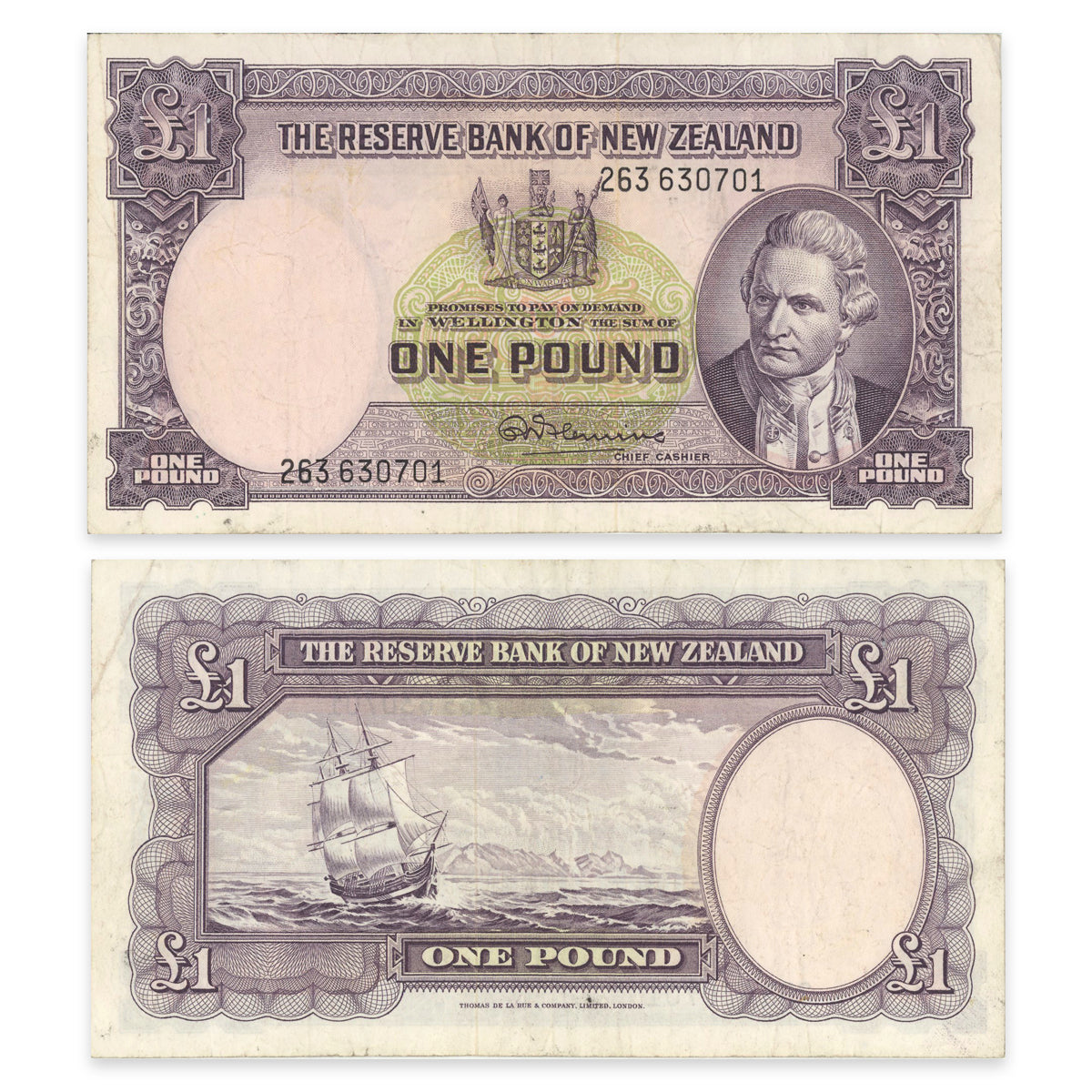 New Zealand 1 Pound 1960 P# 159d VF-20