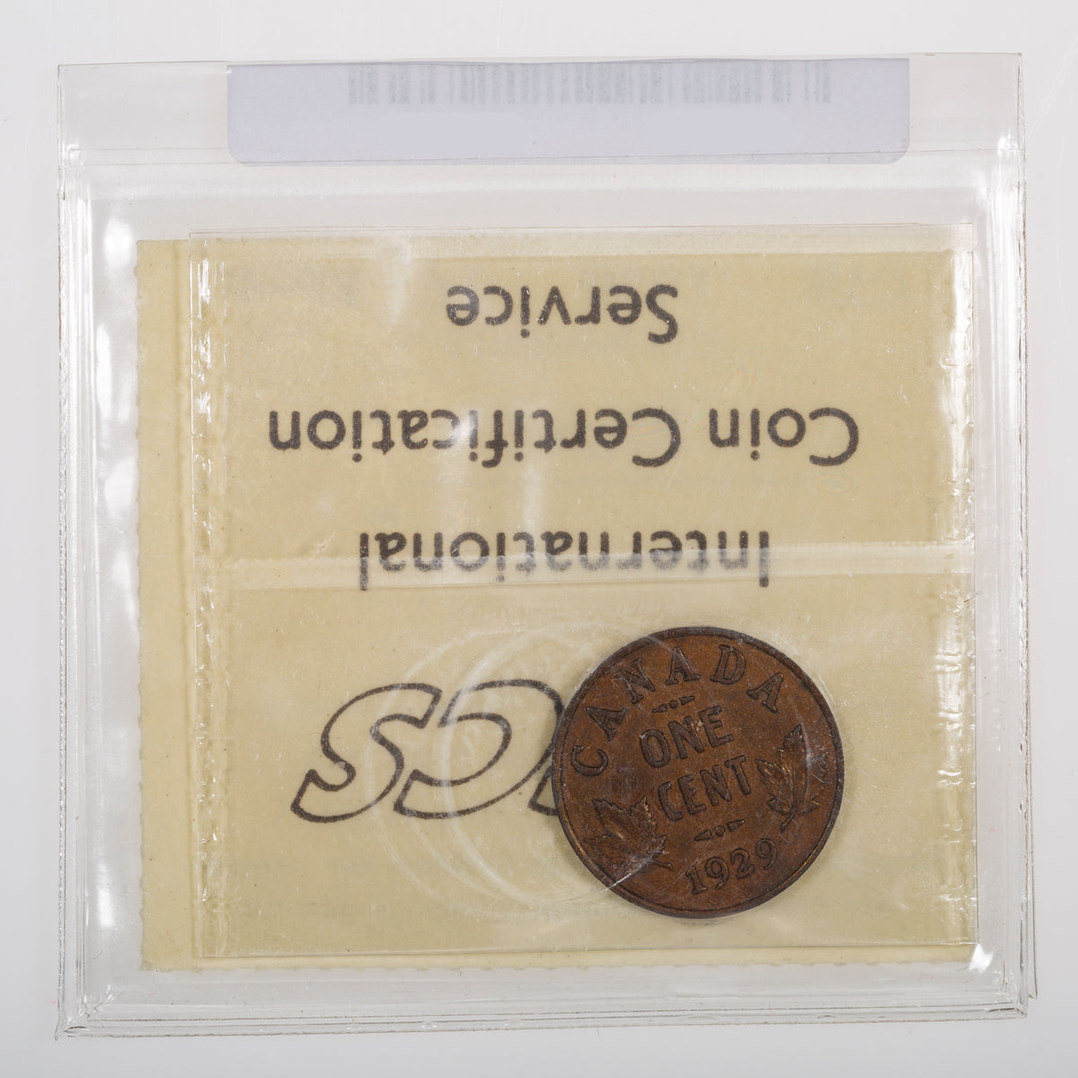 1 Cent 1929 High 9 ICCS EF-40