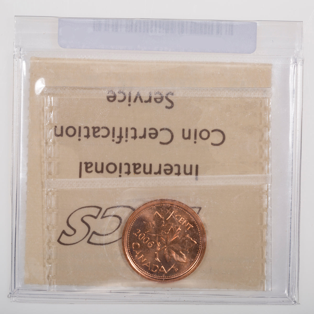 1 Cent 2006P ICCS MS-65 Red