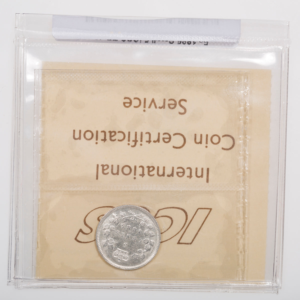 5 Cent 1885 Small 5 ICCS EF-40