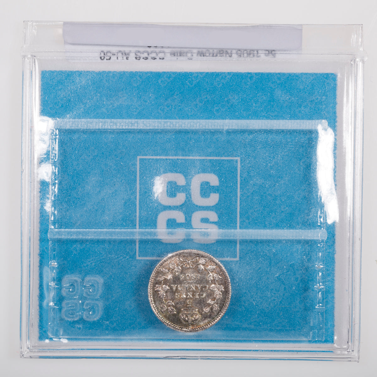 5 Cent 1905 Narrow Date CCCS AU-50