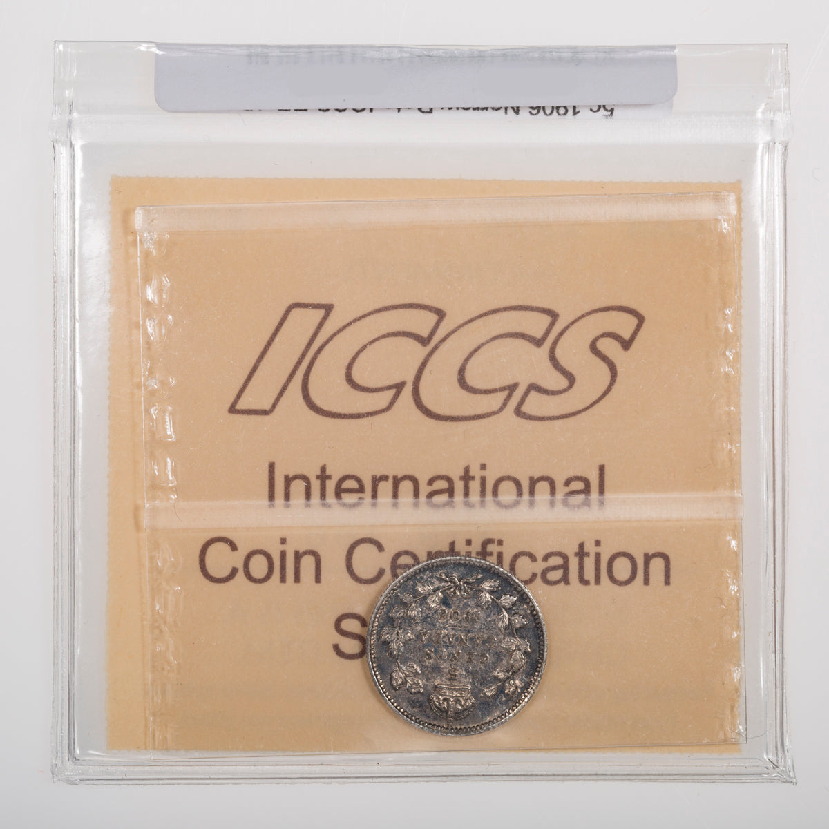 5 Cent 1906 Narrow Date ICCS EF-45