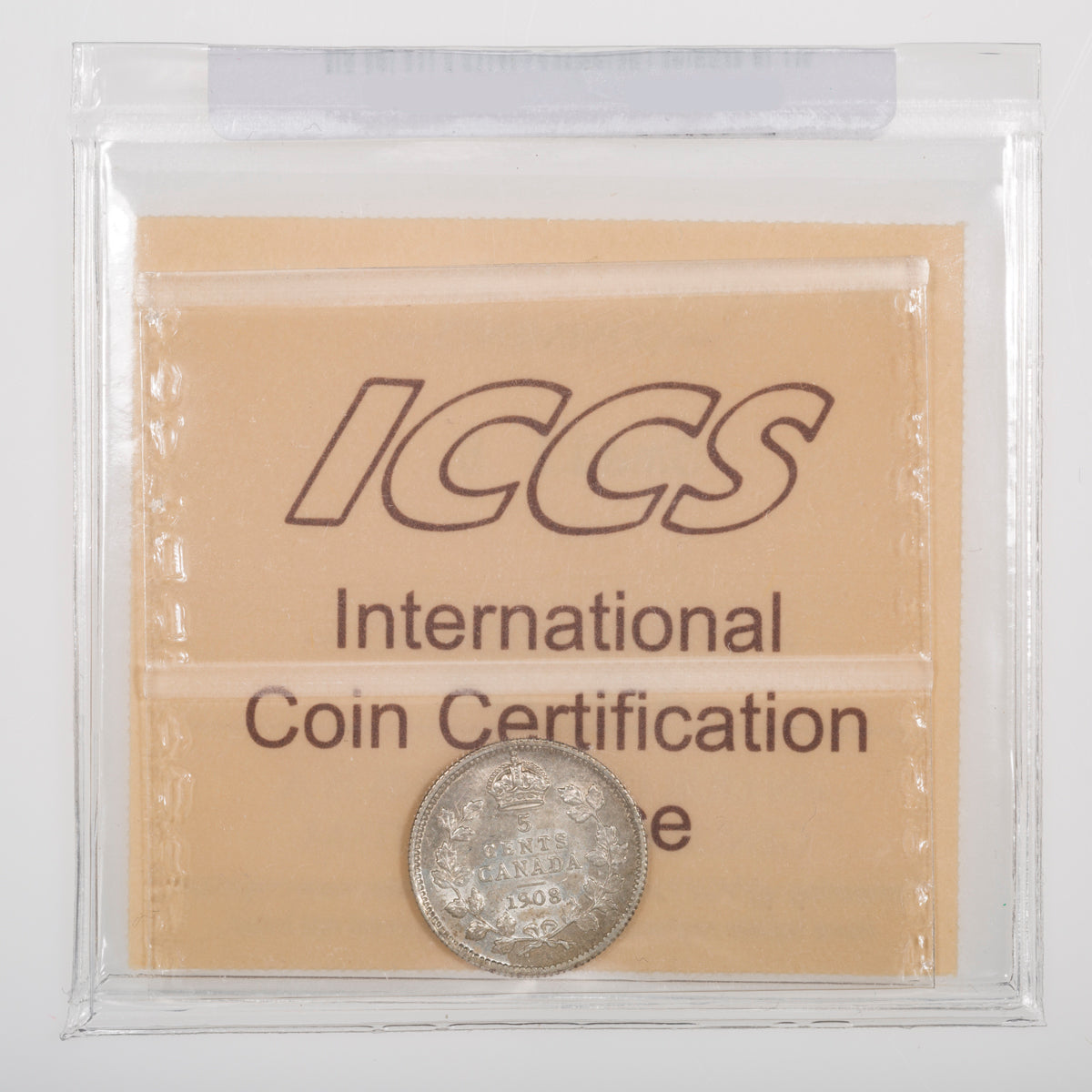 5 Cent 1908 Small 8 ICCS MS-63