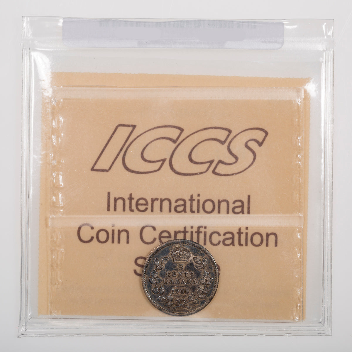 5 Cent 1909 RL Bow Tie ICCS EF-40