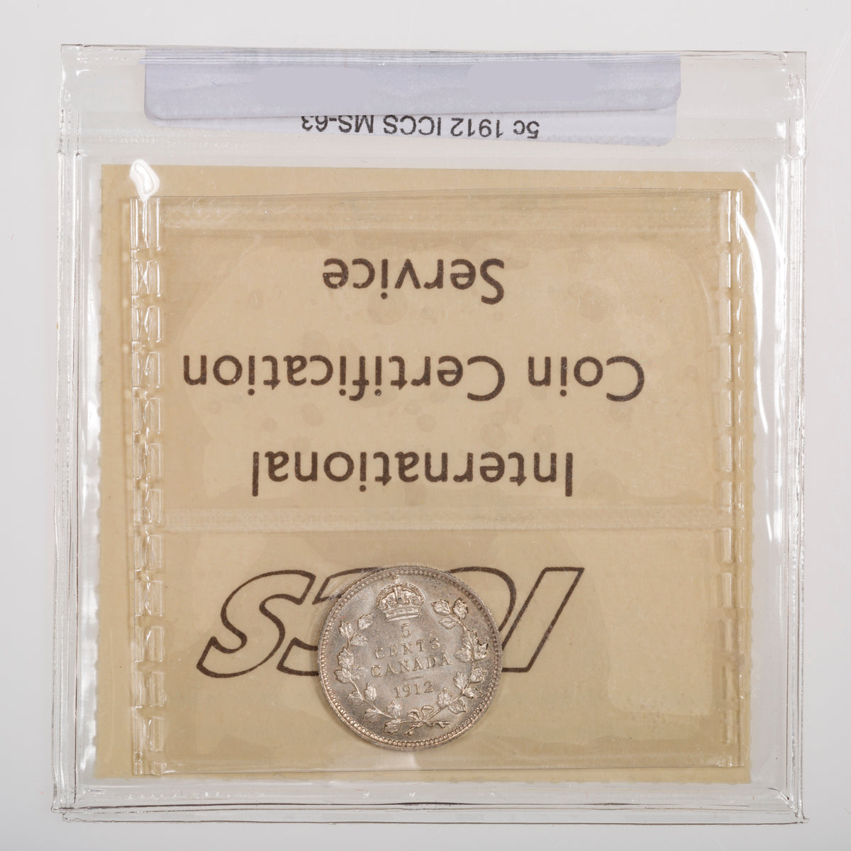 5 Cent 1912 ICCS MS-63