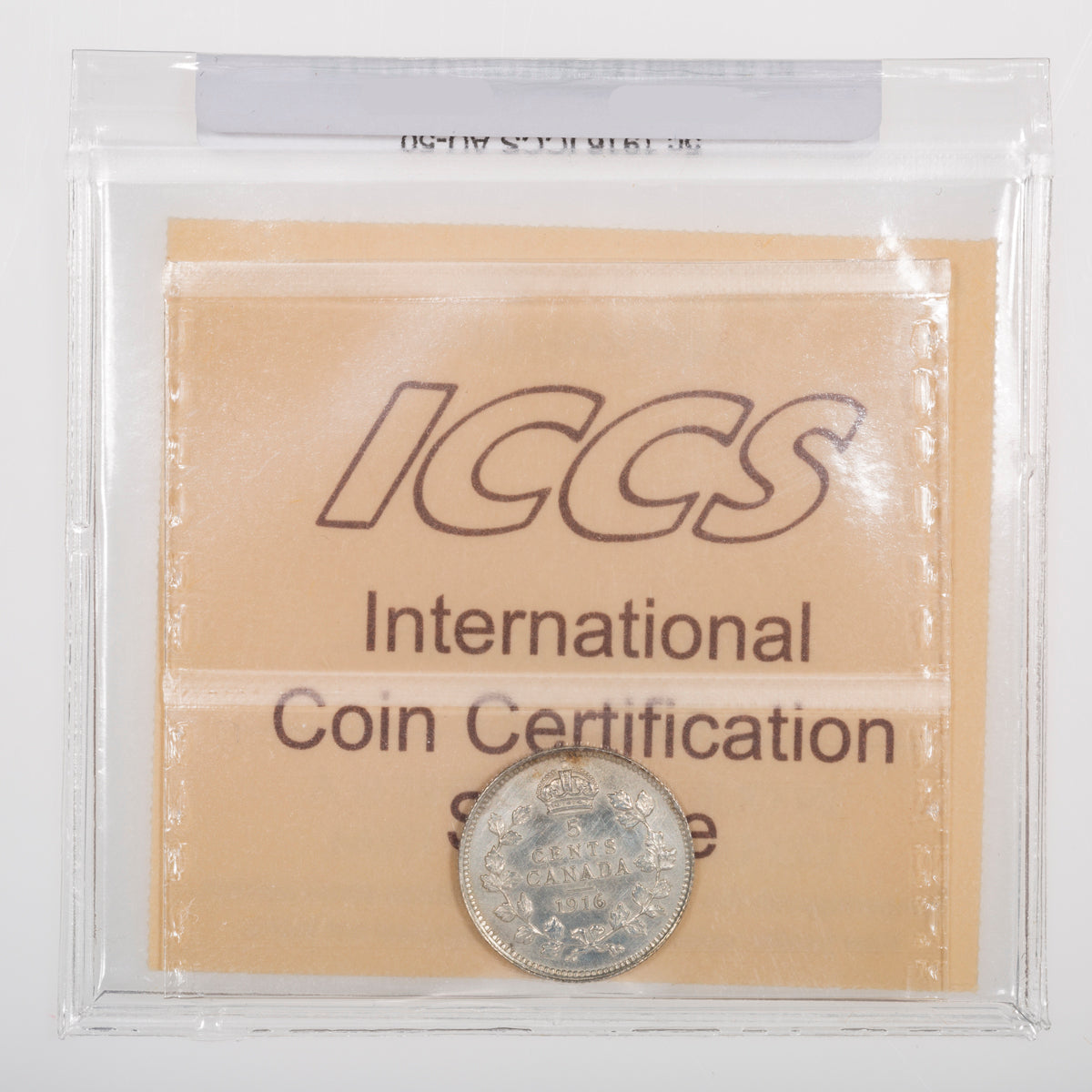 5 Cent 1916 ICCS AU-50