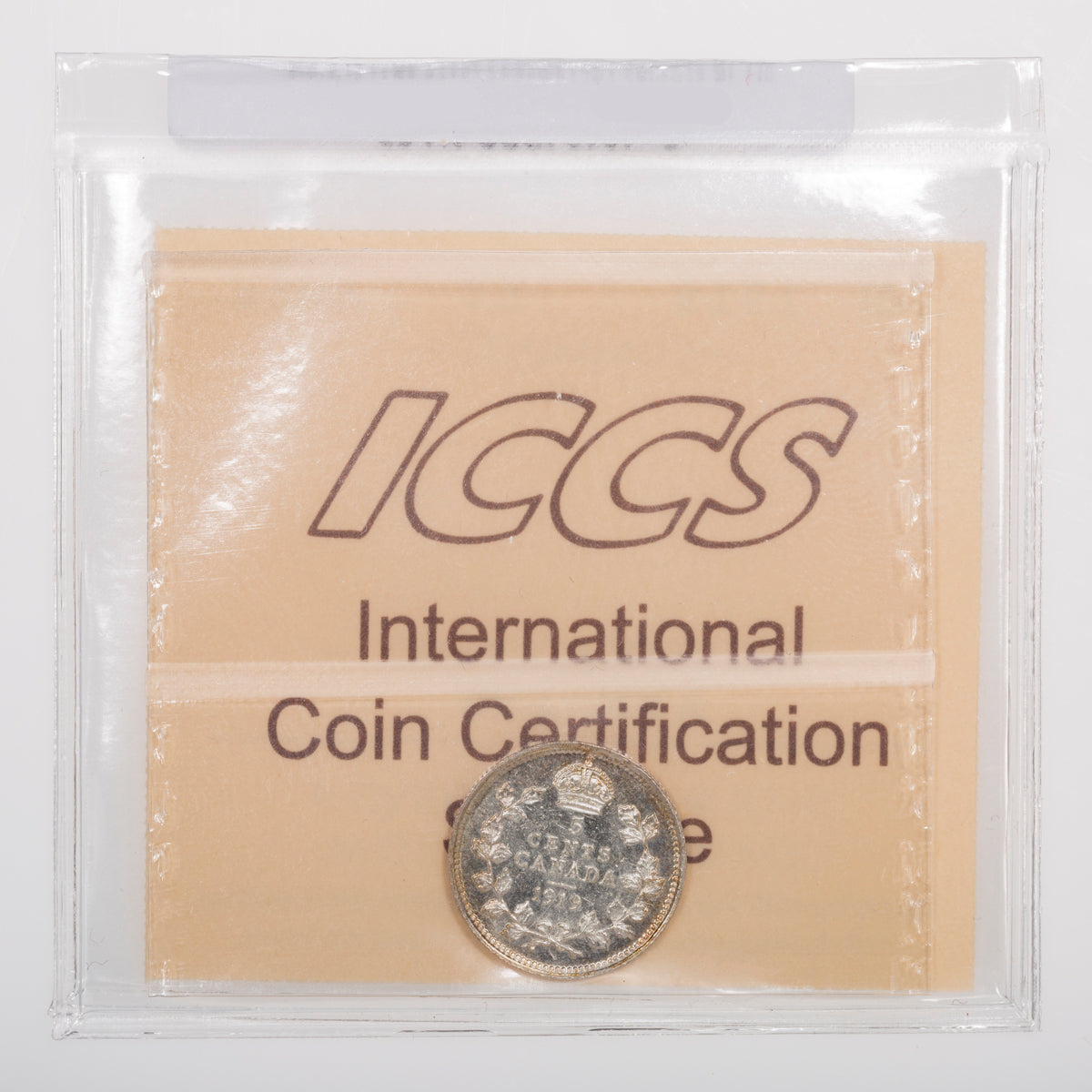 5 Cent 1919 ICCS AU-58