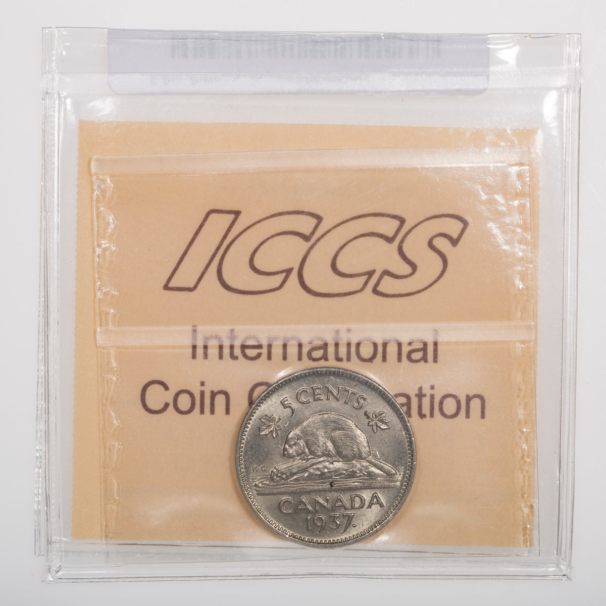 5 Cent 1937 ICCS MS-64