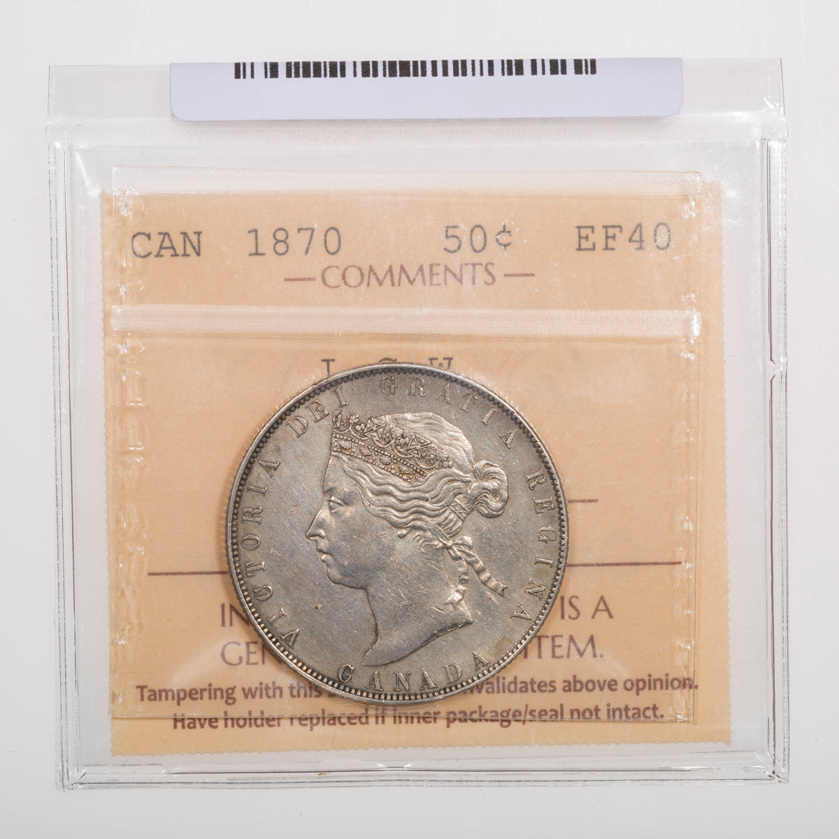 50 Cent 1870 LCW ICCS EF-40