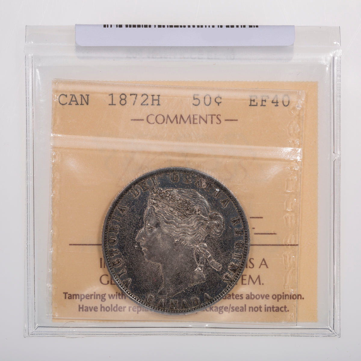 50 Cent 1872H ICCS EF-40