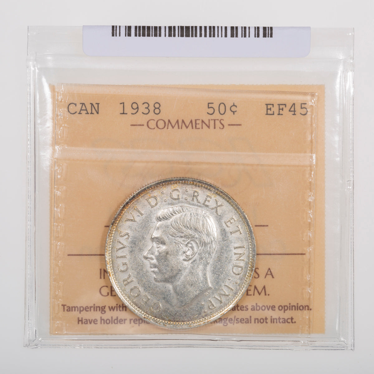 50 Cent 1938 ICCS EF-45
