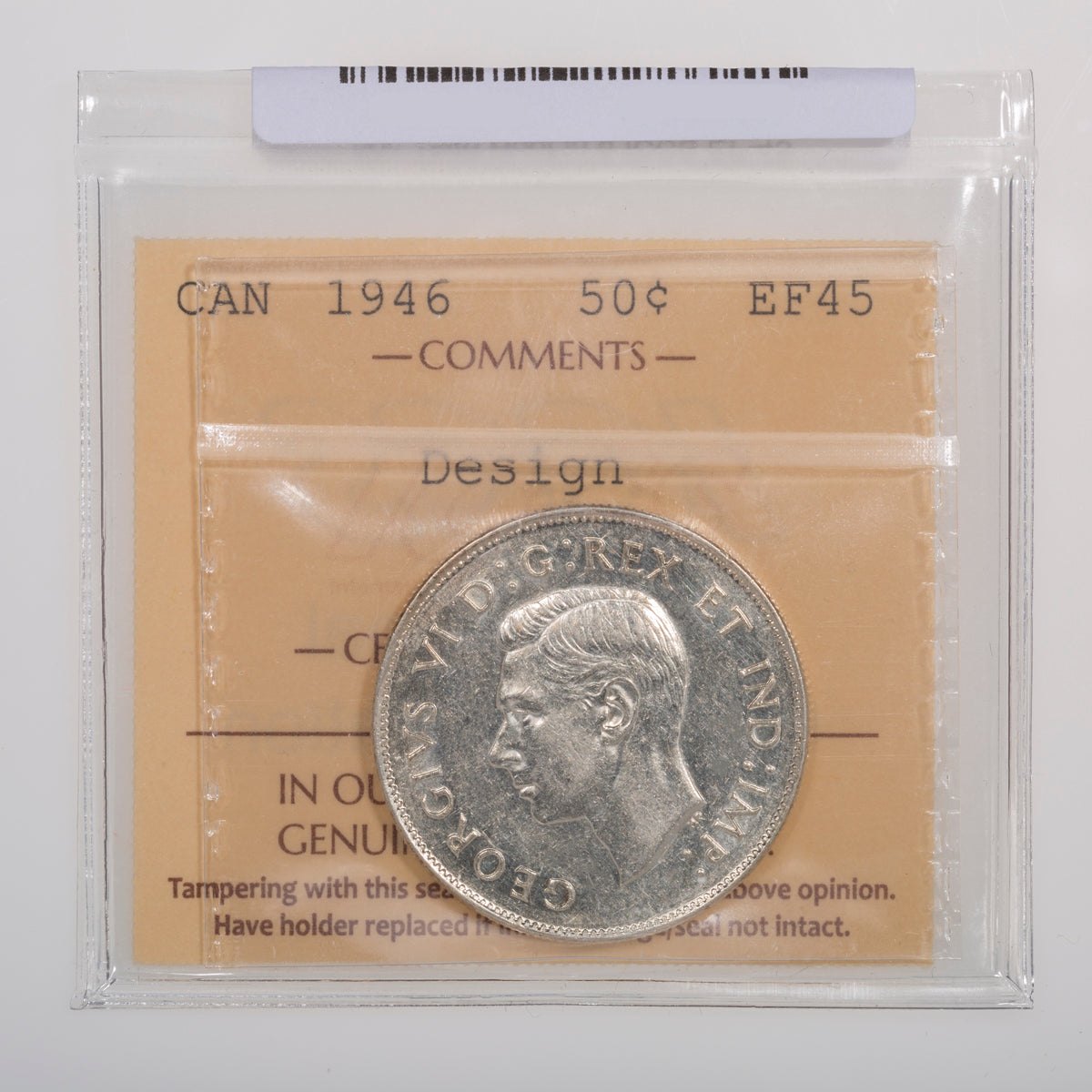 50 Cent 1946 Hoof in 6 ICCS EF-45