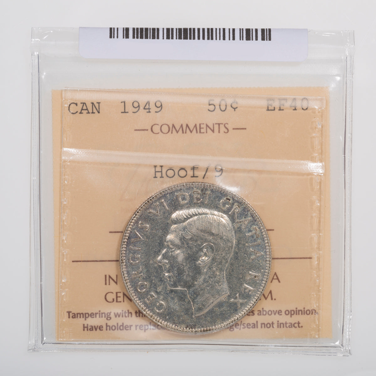 50 Cent 1949 Hoof/9 ICCS EF-40