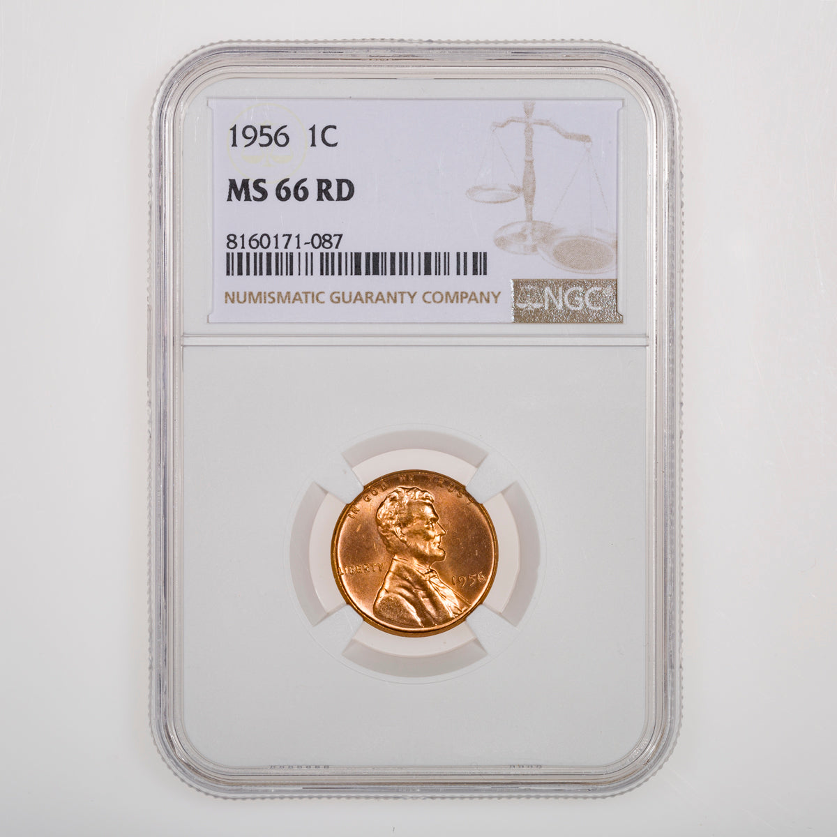 US 1 Cent Wheat 1956 NGC MS-66 RB