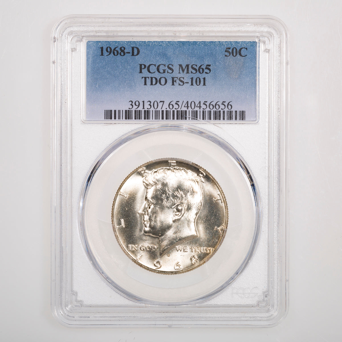 US 50 Cent Kennedy 1968D TDO FS-101 PCGS MS-65