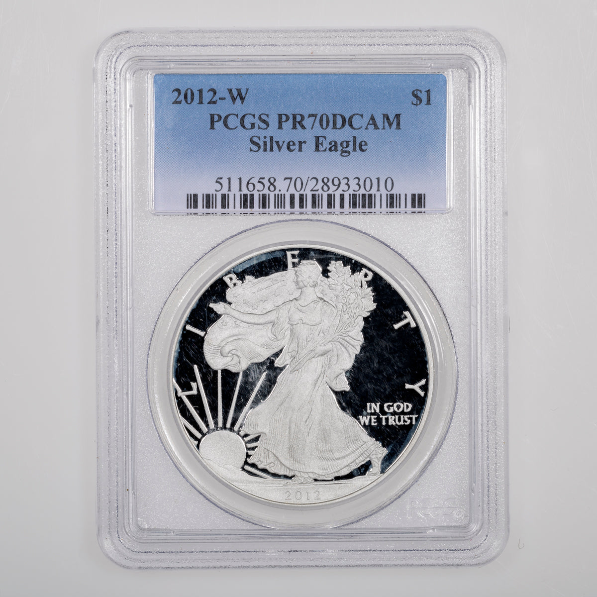 United States 1 oz Silver Eagle 2012W PCGS PR-70 DCAM