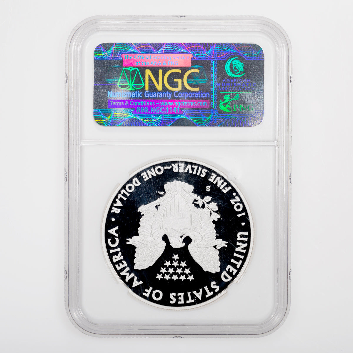 United States 1 oz Silver Eagle 2012S Coin and Currency Set NGC First Releases PR-70 Ultra Cameo