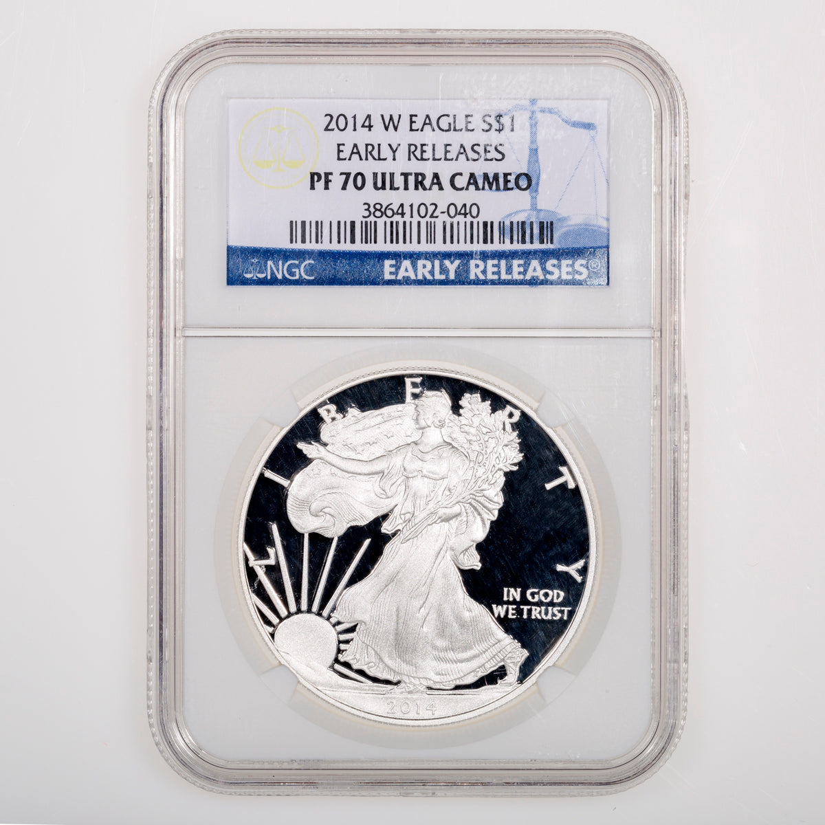 United States 1 oz Silver Eagle 2014W NGC Early Releases PR-70 Ultra Cameo