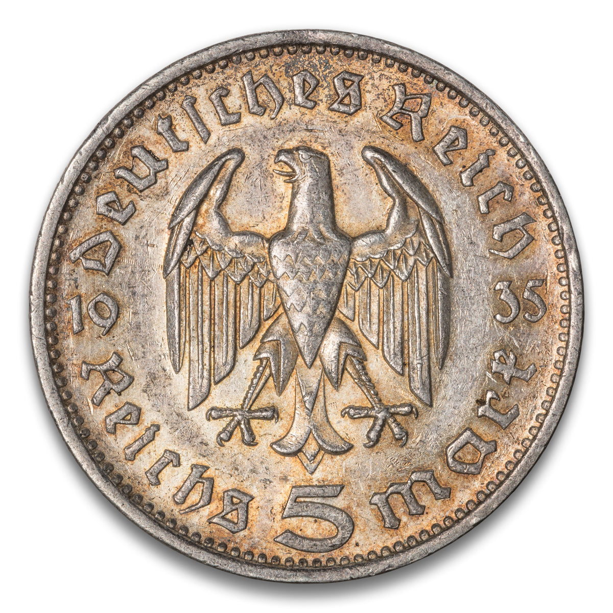 Germany Silver 5 Reichsmark 1935 F