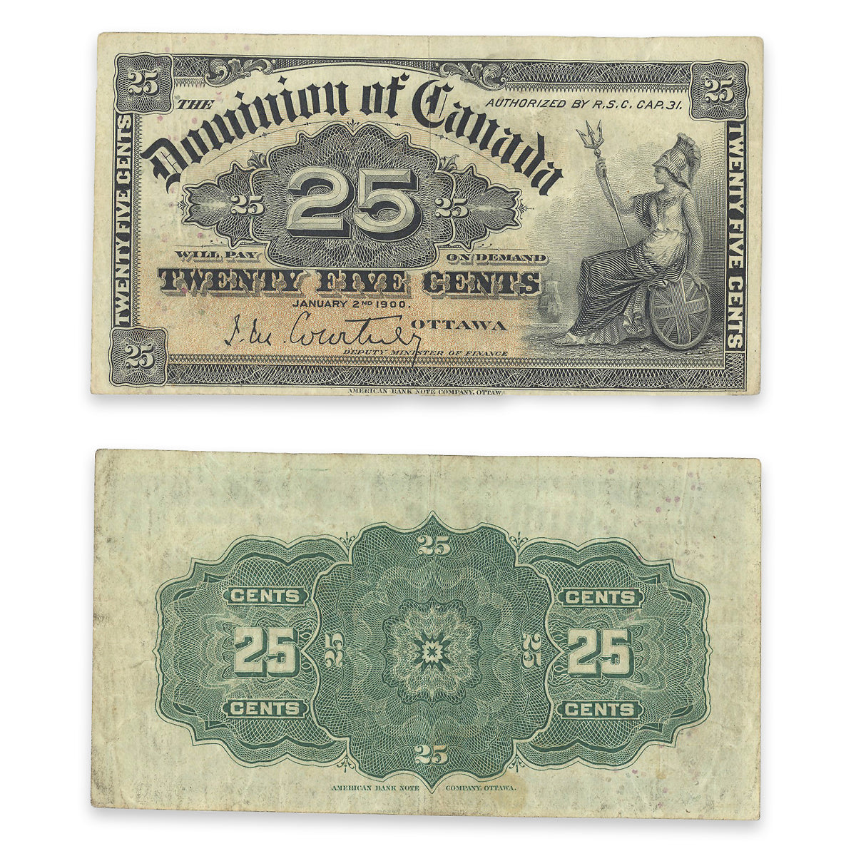 25 Cent 1900 DC-15a VF-20