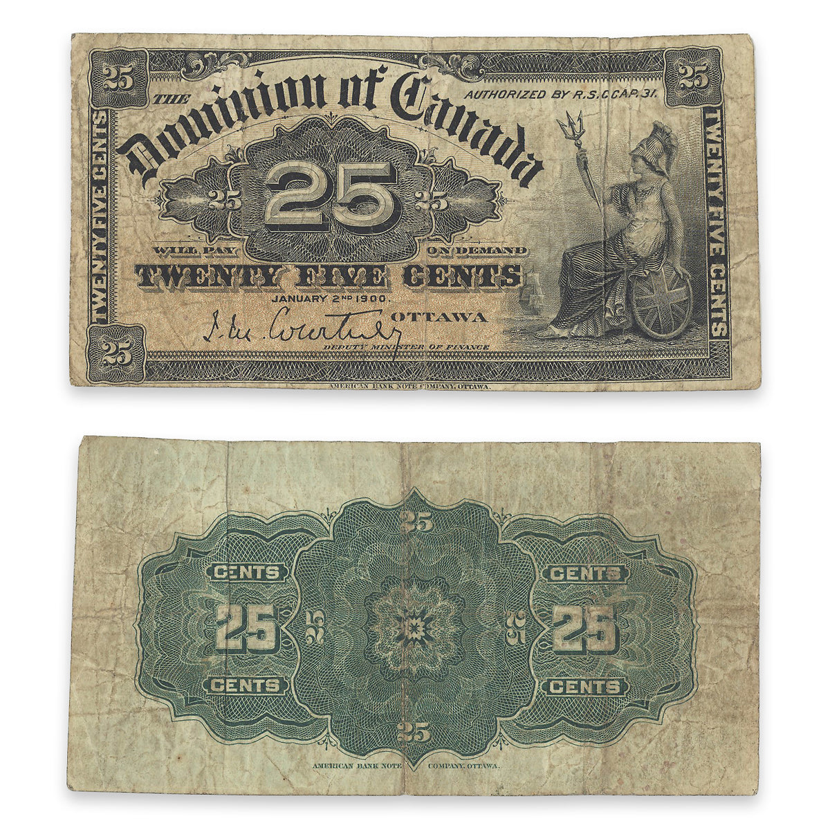 25 Cent 1900 DC-15a F-12