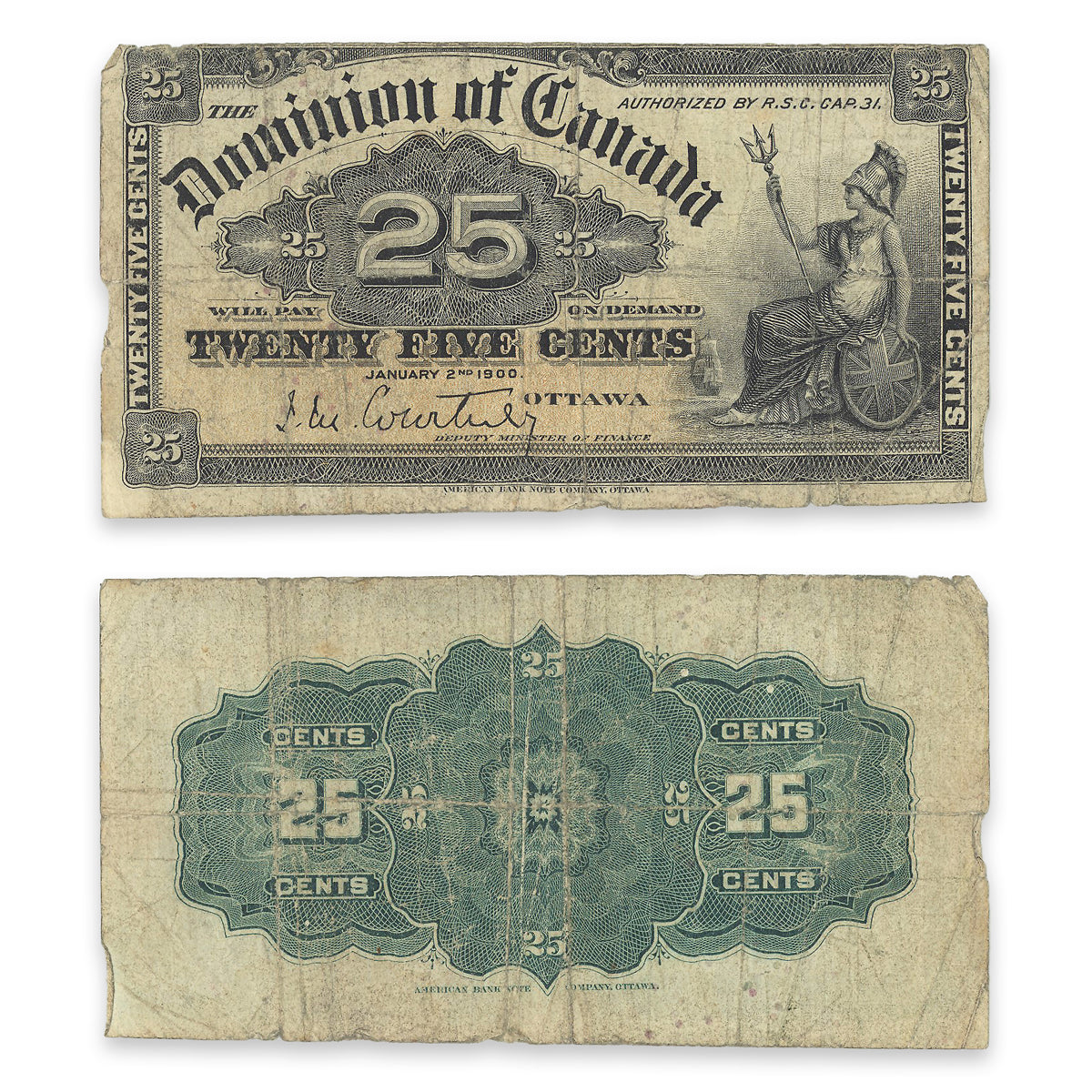 25 Cent 1900 DC-15a VG-8