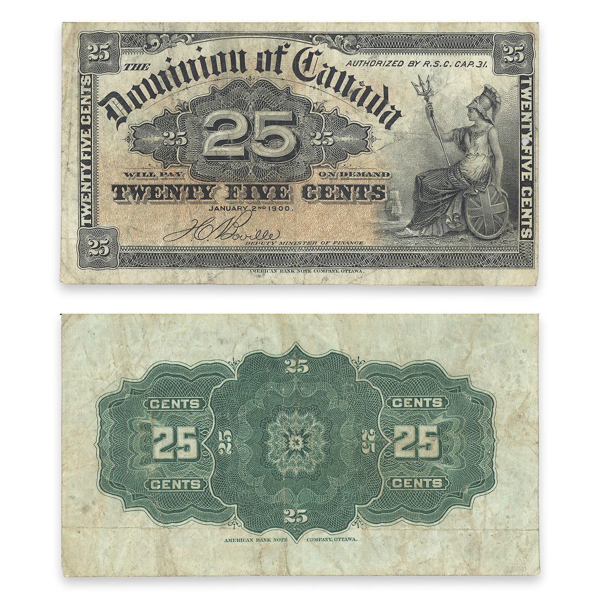 25 Cent 1900 DC-15b VF-30