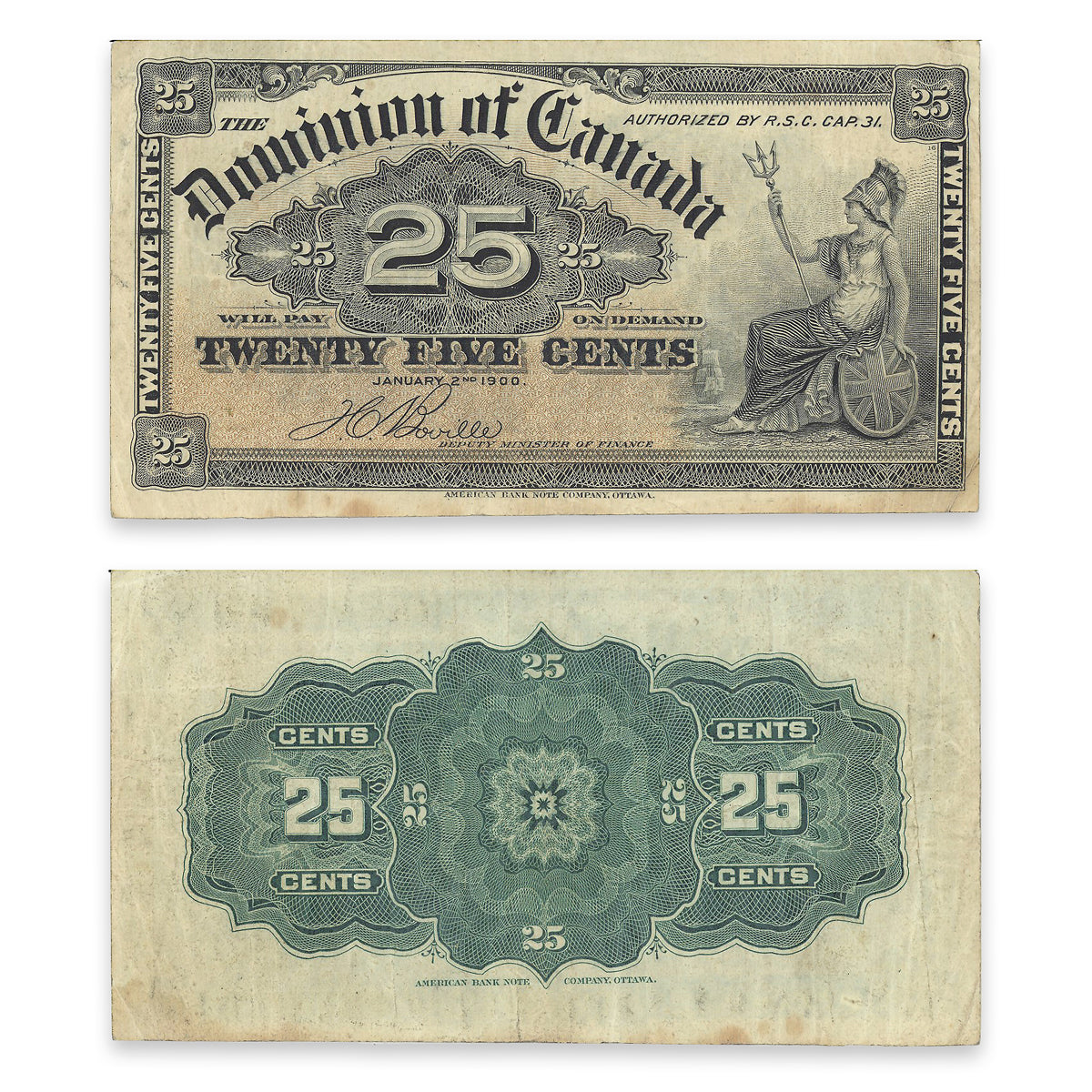 25 Cent 1900 DC-15b VF-30