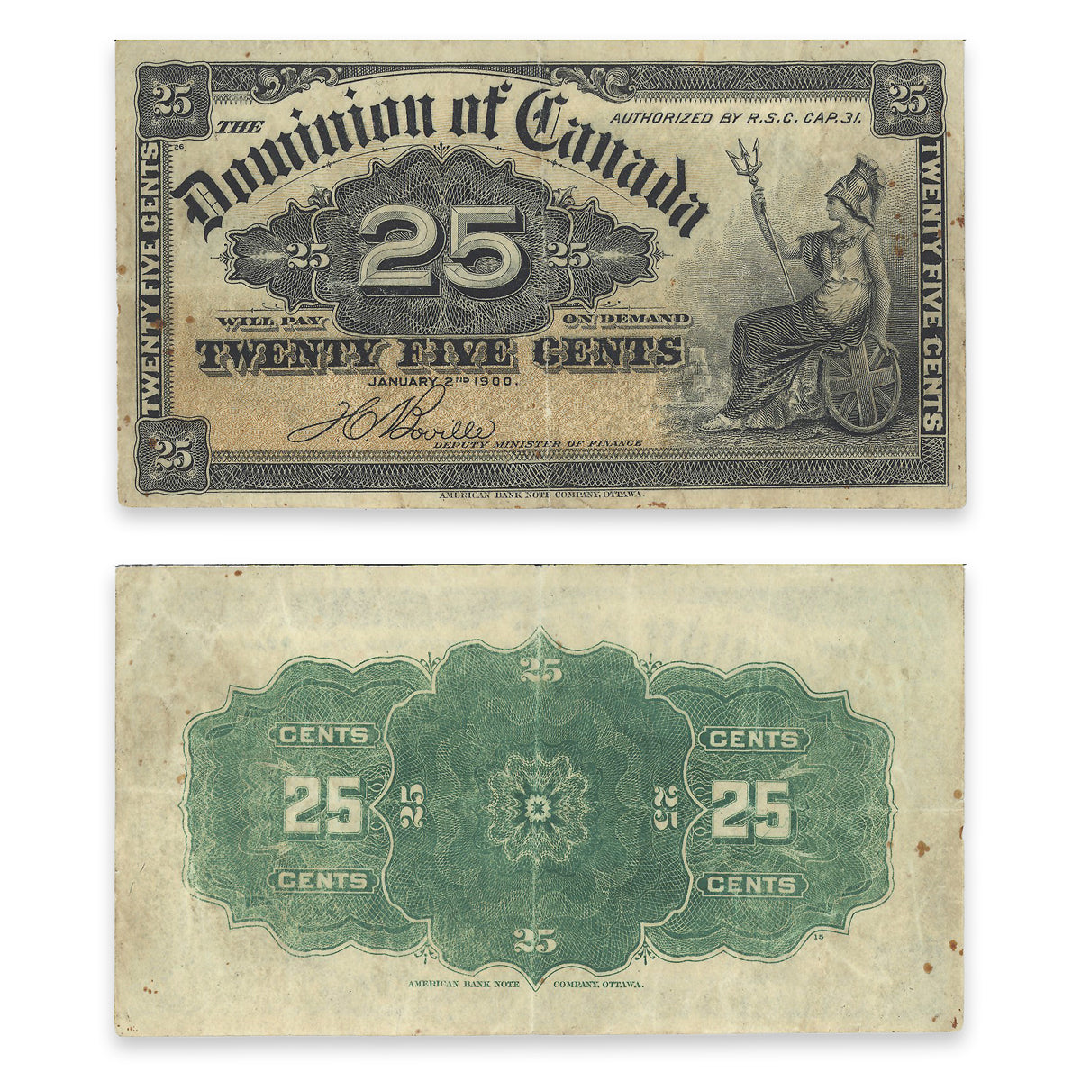 25 Cent 1900 DC-15b VF-30