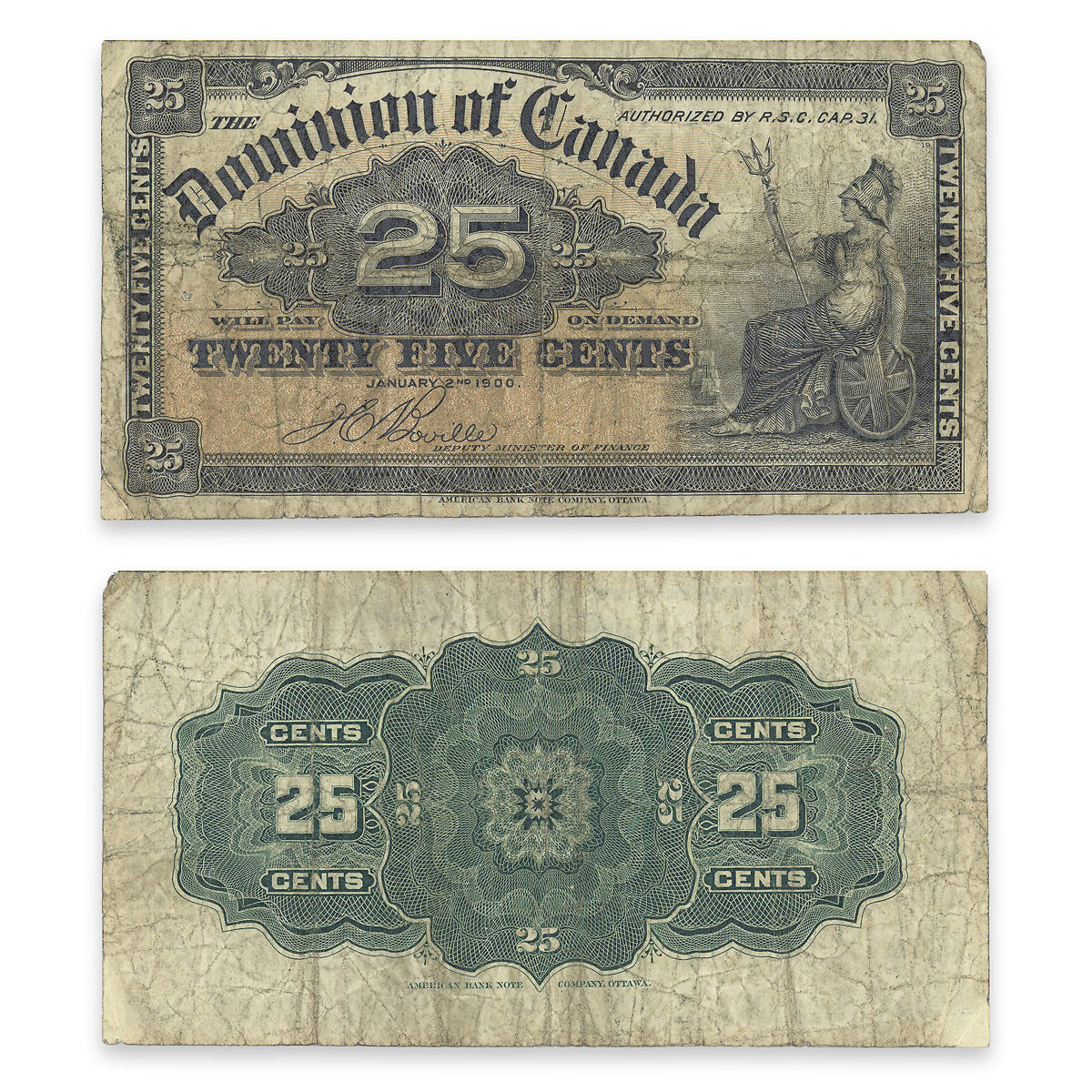 25 Cent 1900 DC-15b F-15