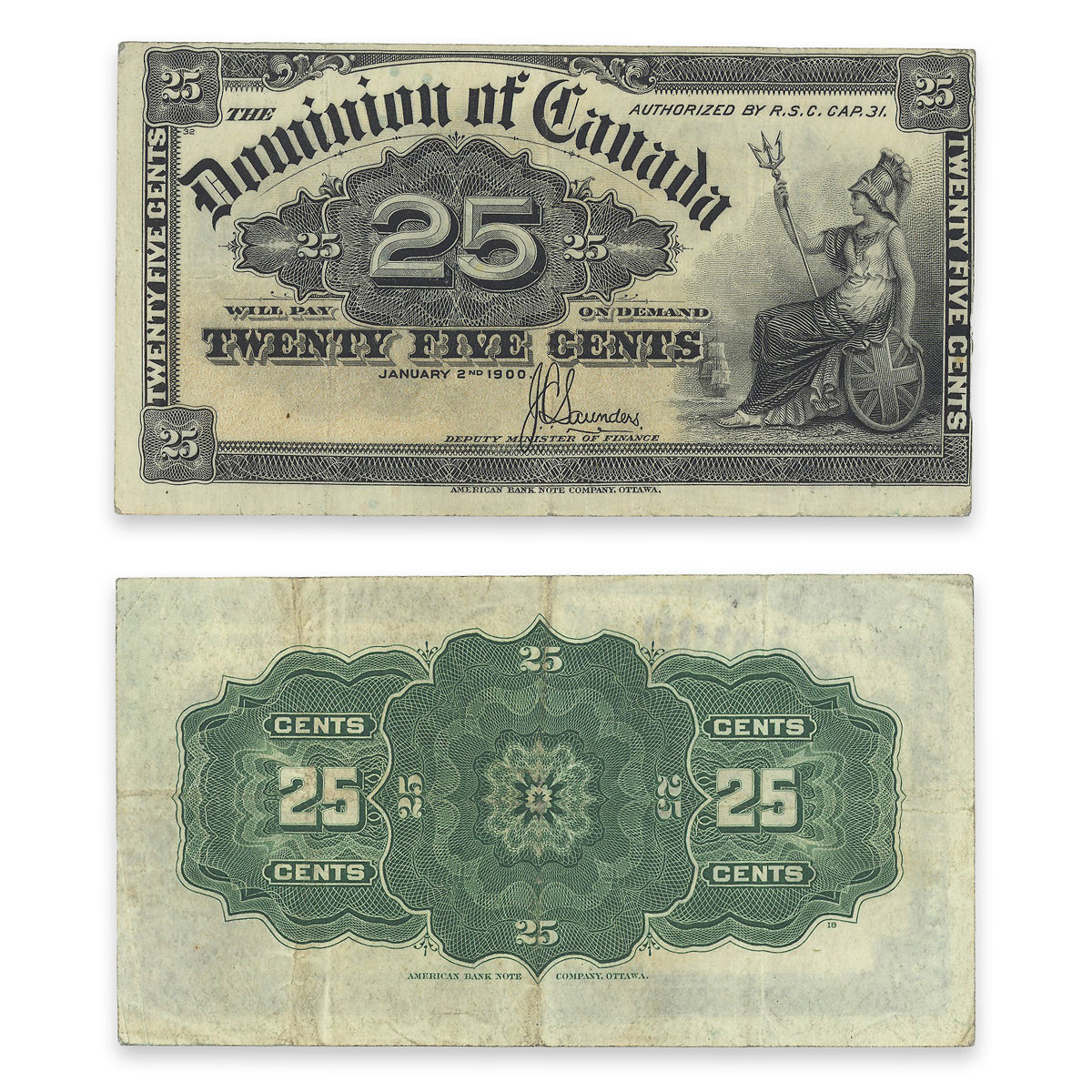 25 Cent 1900 DC-15c VF-20