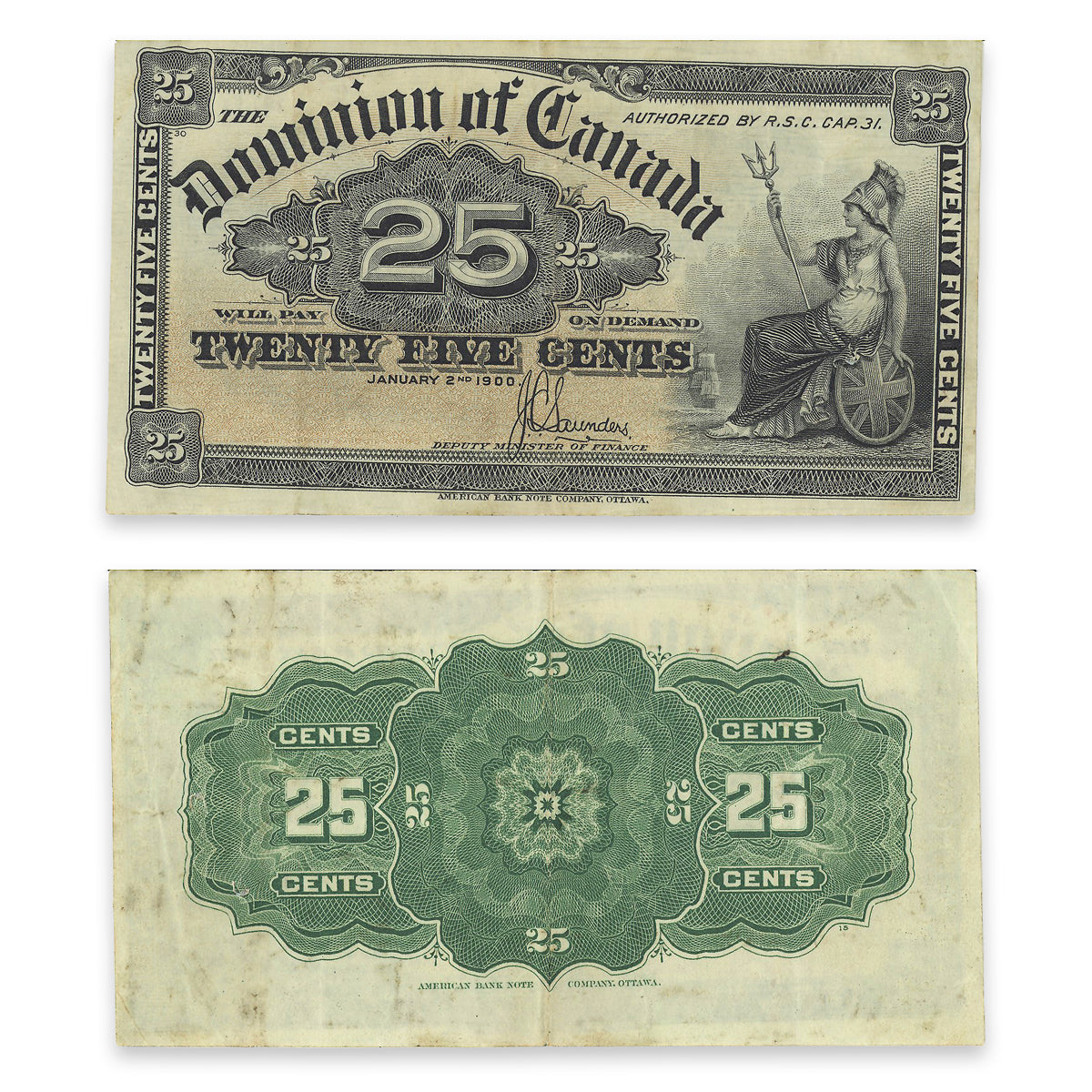 25 Cent 1900 DC-15c VF-20