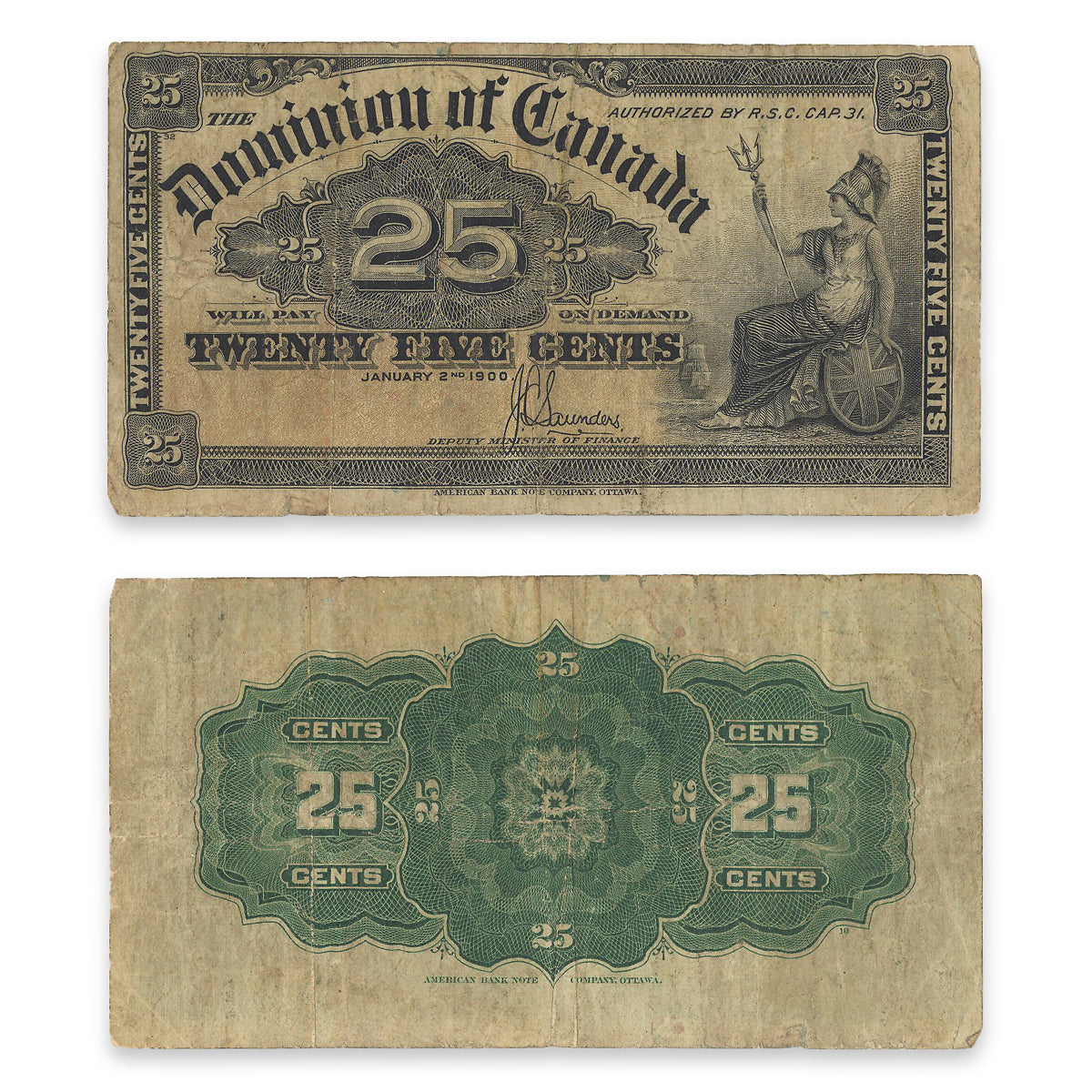 25 Cent 1900 DC-15c F-12