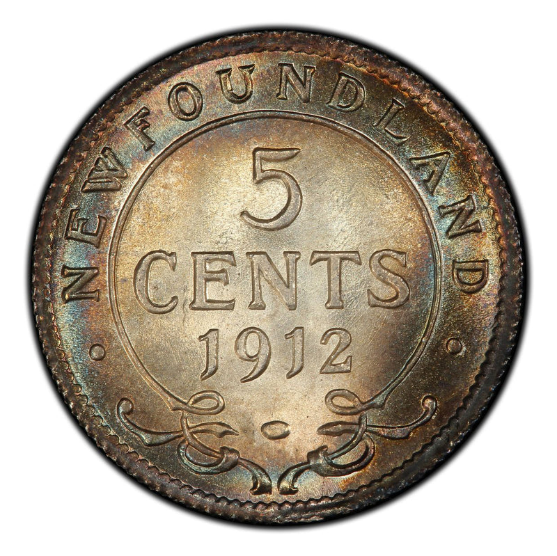 NFLD 5 cent 1912  PCGS MS-65