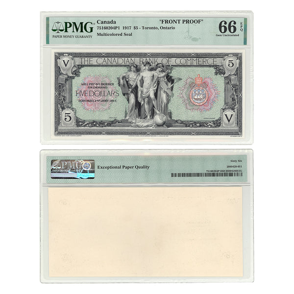 $5 1917 Canadian Bank of Commerce PMG GUNC-66 Default Title