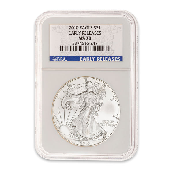 US 1 Dollar Silver 2010 Silver Eagle NGC MS-70