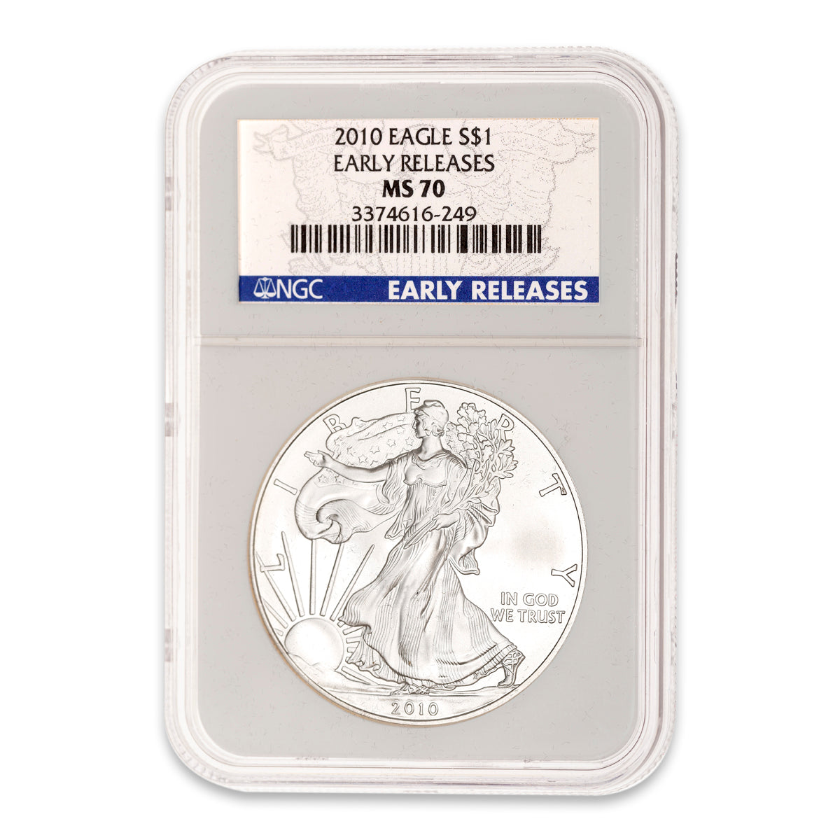 US 1 Dollar Silver 2010 Silver Eagle NGC MS-70