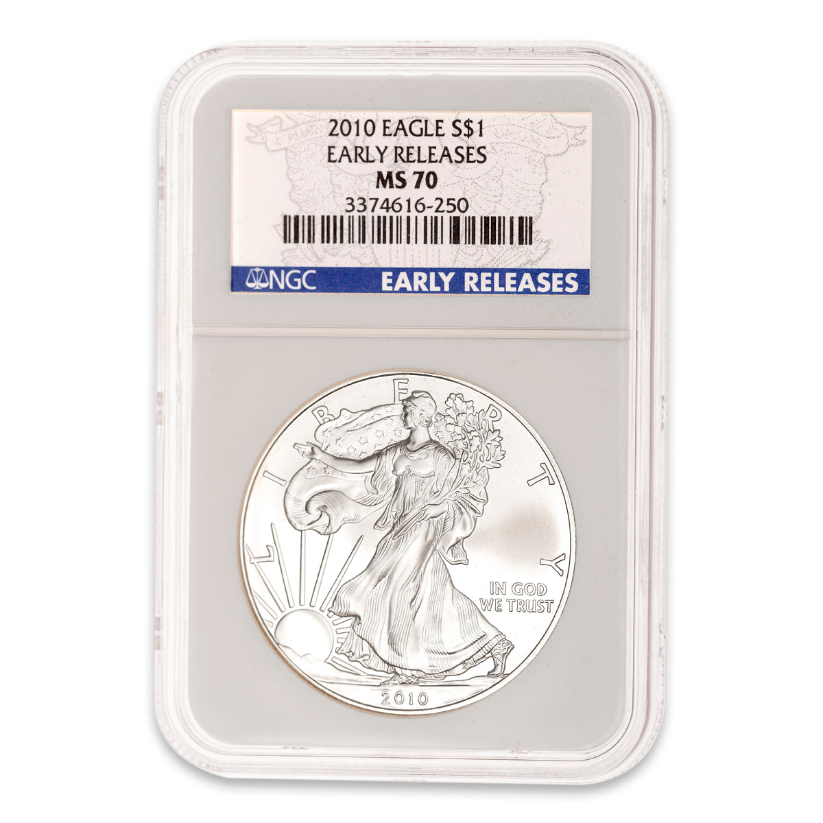 US 1 Dollar Silver 2010 Silver Eagle NGC MS-70