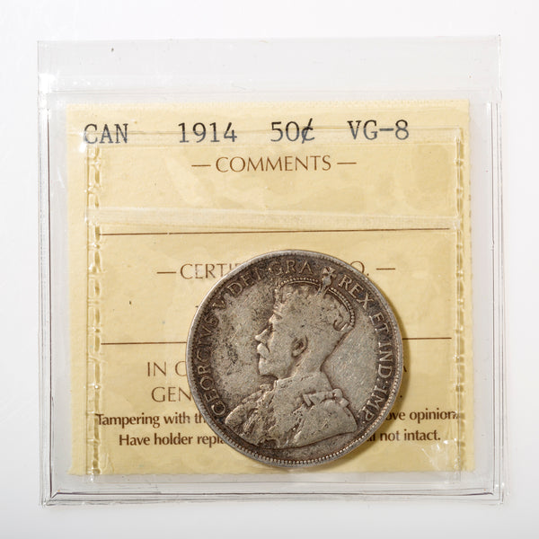 50 Cent 1914 ICCS VG-8 Default Title