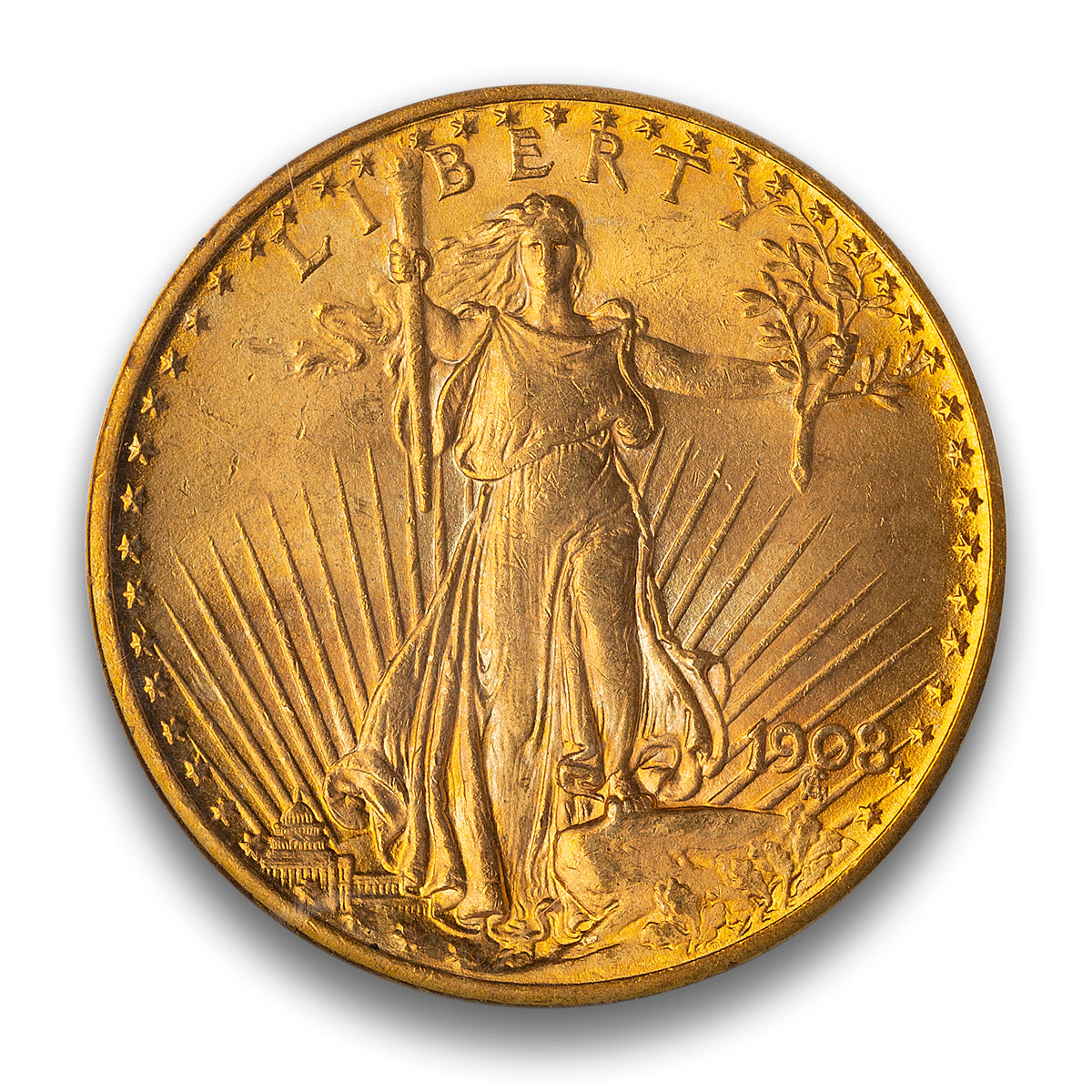 US 20 Dollars 1908 Double Eagle No Motto PCGS MS-65