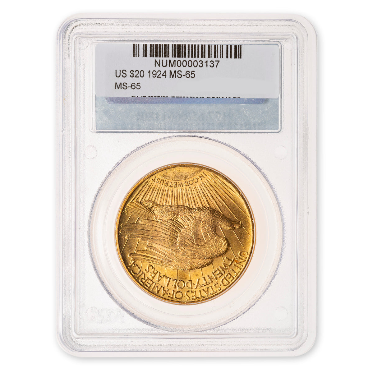 US 20 Dollars 1924 Double Eagle PCGS MS-65